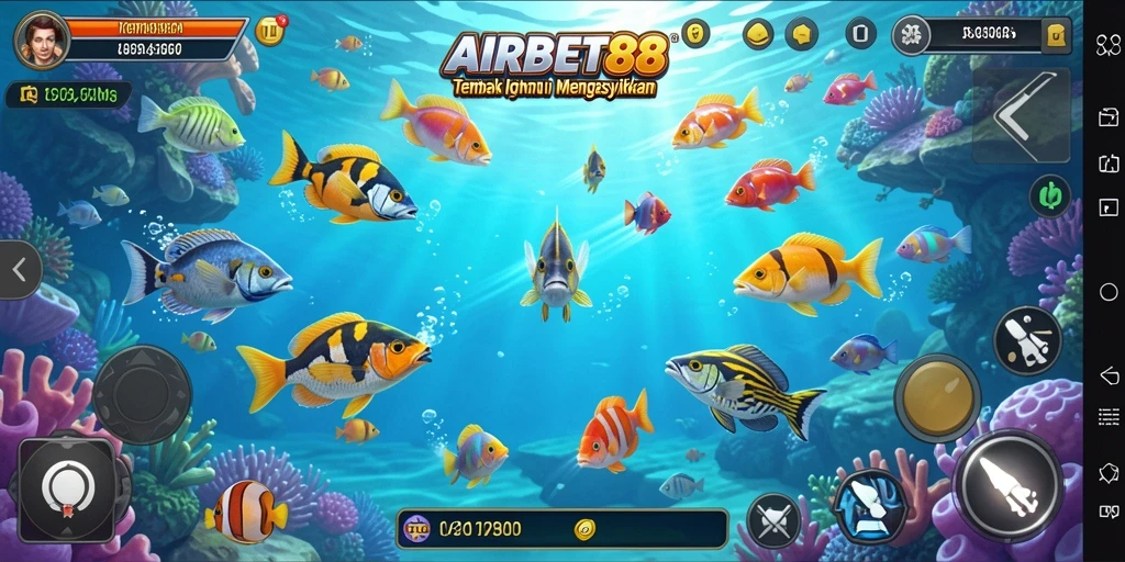 Tampilan gameplay AIRBET88 yang menakjubkan saat menangkap ikan.