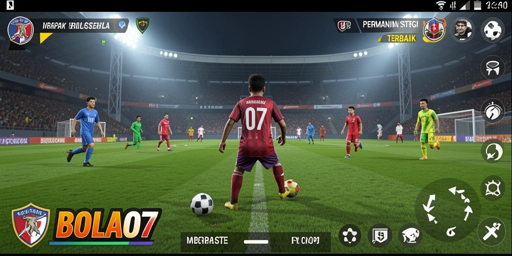Tampilan menarik dan dinamis dari gameplay BOLA07 yang penuh strategi.