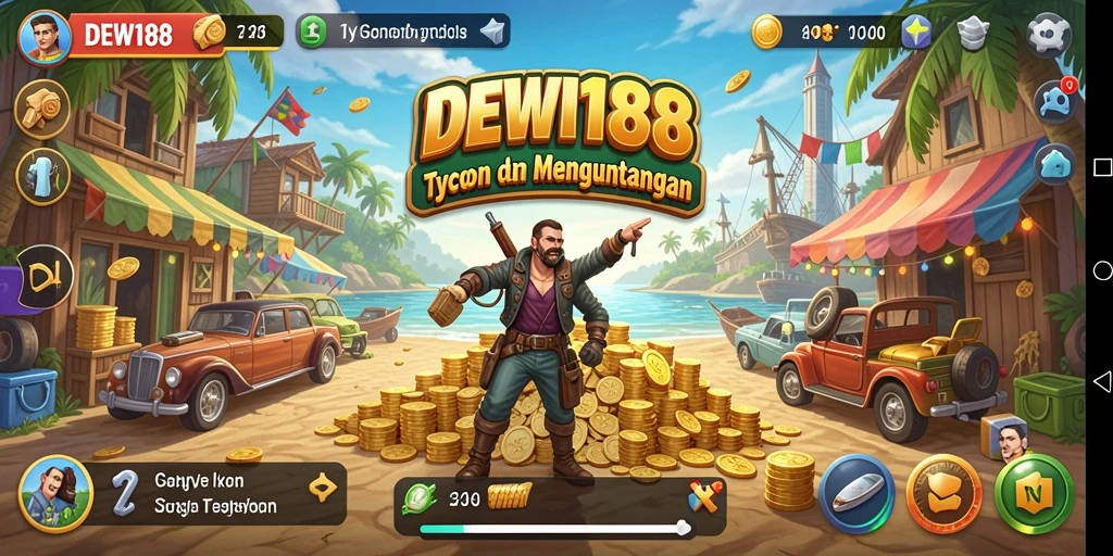 Tampilan gameplay DEWI188 yang menarik dalam membangun kerajaan bisnis.
