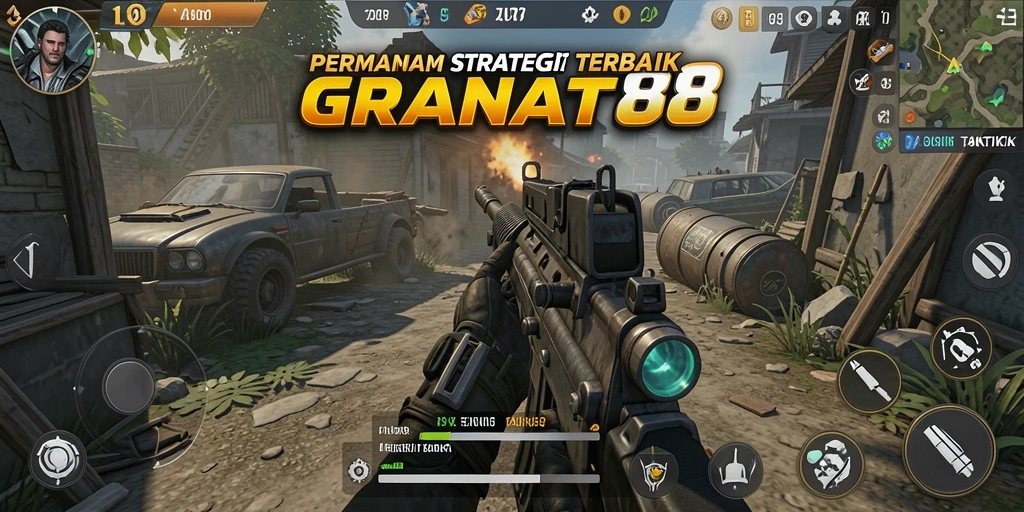 Tampilan gameplay strategis yang menegangkan di GRANAT88.