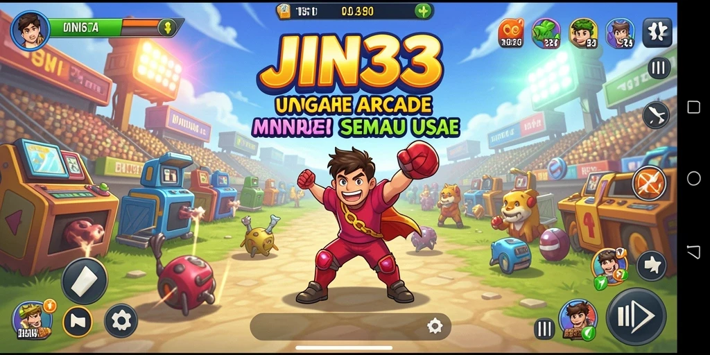 Tampilan gameplay seru di JIN33 yang penuh warna dan tantangan.
