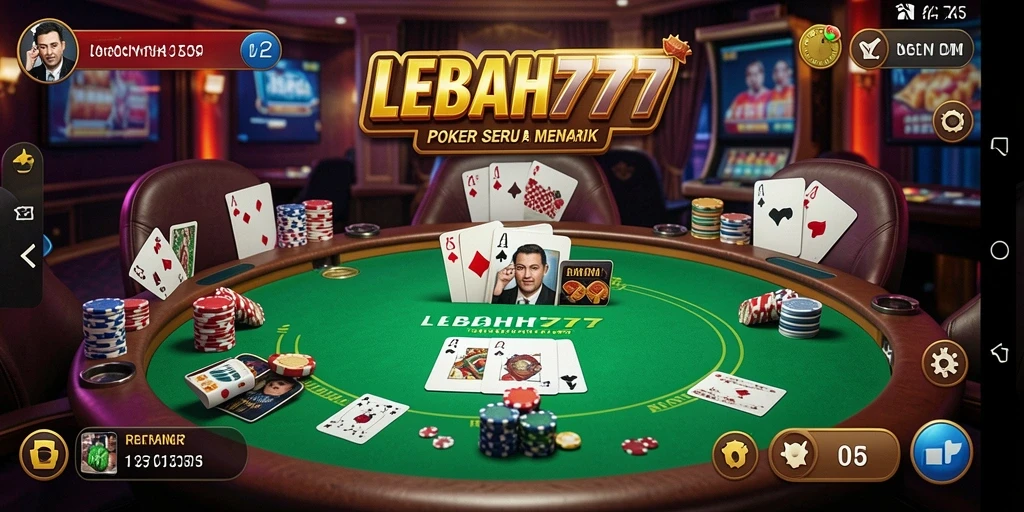 Screenshot LEBAH777 menunjukkan gameplay Poker yang seru dan menegangkan.