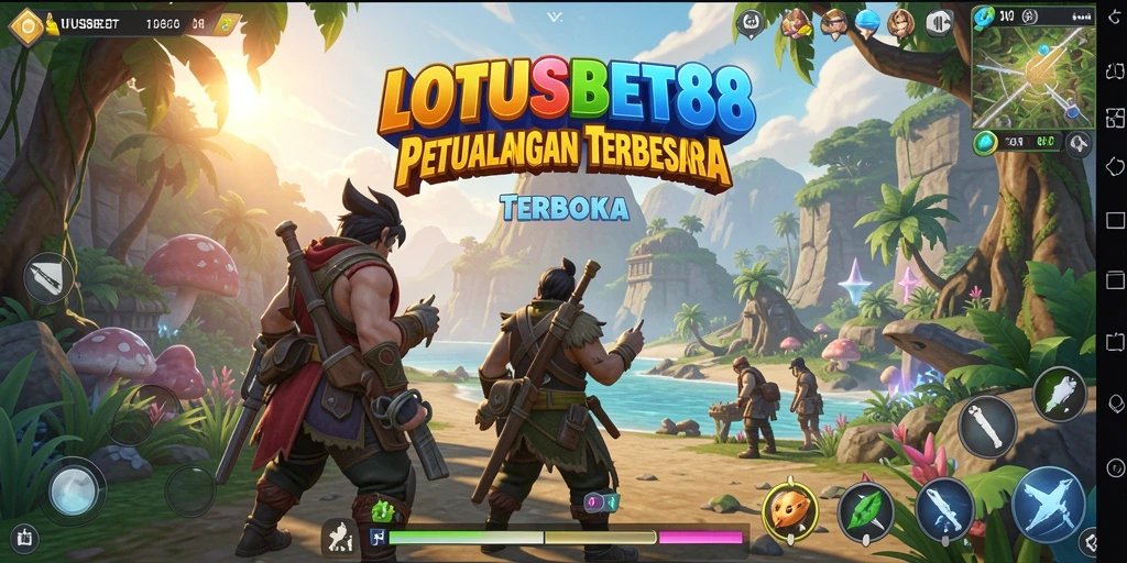 Gameplay LOTUSBET88 yang menampilkan dunia terbuka yang luas dan interaktif.