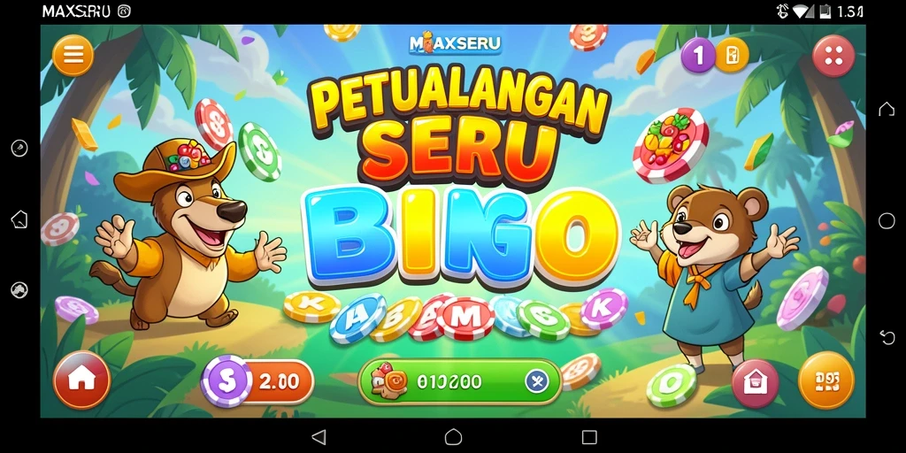 Tampilan gameplay seru dalam MAXSERU yang menggugah semangat bermain Bingo.