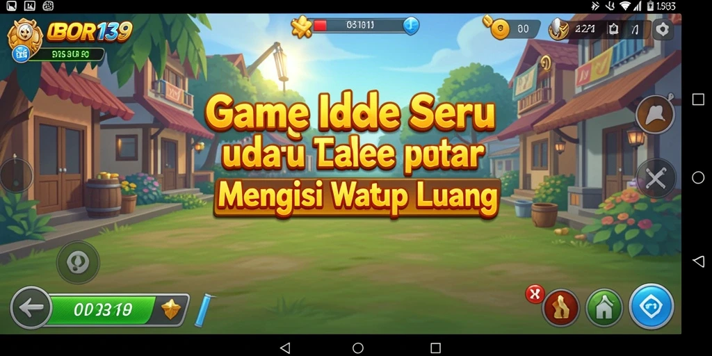 Tampilan gameplay OBOR138 yang menampilkan karakter lucu dalam suasana santai.