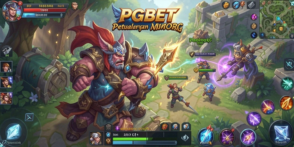Tampilan seru gameplay PGBET dalam petualangan MMORPG.