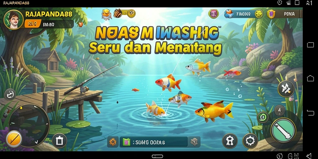Tampilan gameplay memancing yang menarik di RAJAPANDA88.