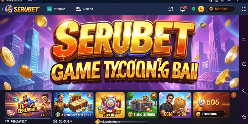 Screenshot gameplay mendebarkan dari SERUBET yang menampilkan manajemen bisnis.