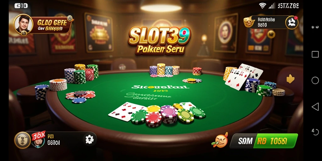 Tampilan gameplay Poker yang menarik dan interaktif di SLOT39.
